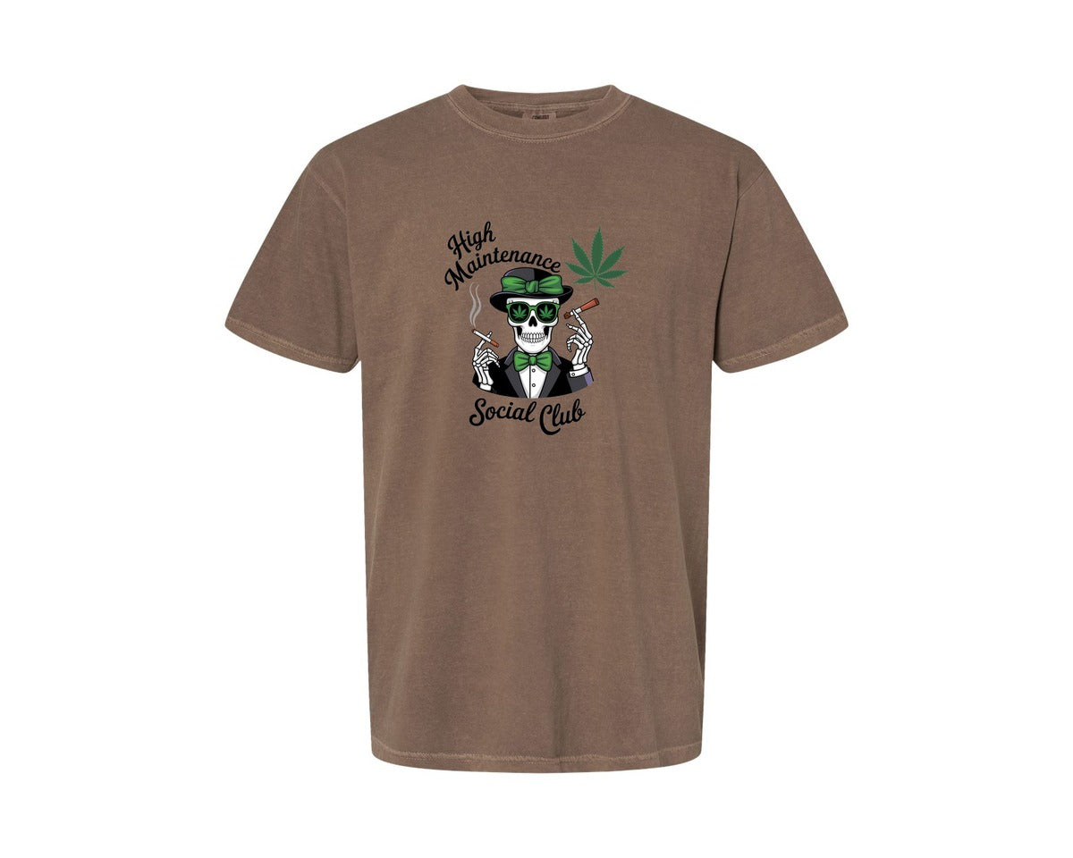 brand:Comfort Colors|color:Espresso|High Maintenance Social Club 4 Graphic T-Shirt