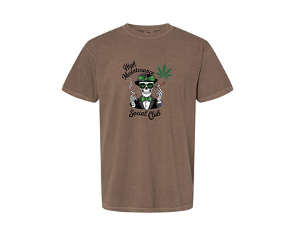 brand:Comfort Colors|color:Espresso|High Maintenance Social Club 4 Graphic T-Shirt