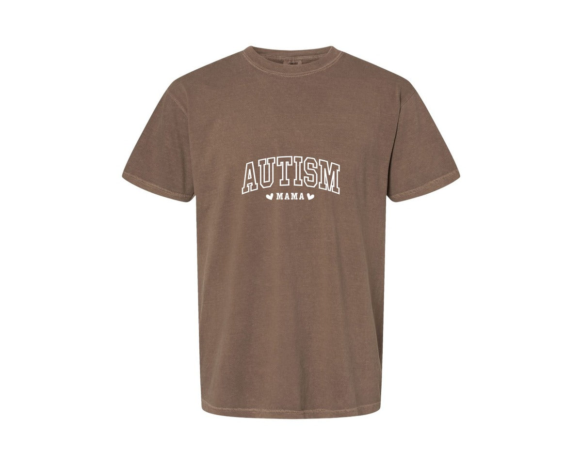 brand:Comfort Colors|color:Espresso|Autism Awareness Autism Mama 2 Graphic T-Shirt