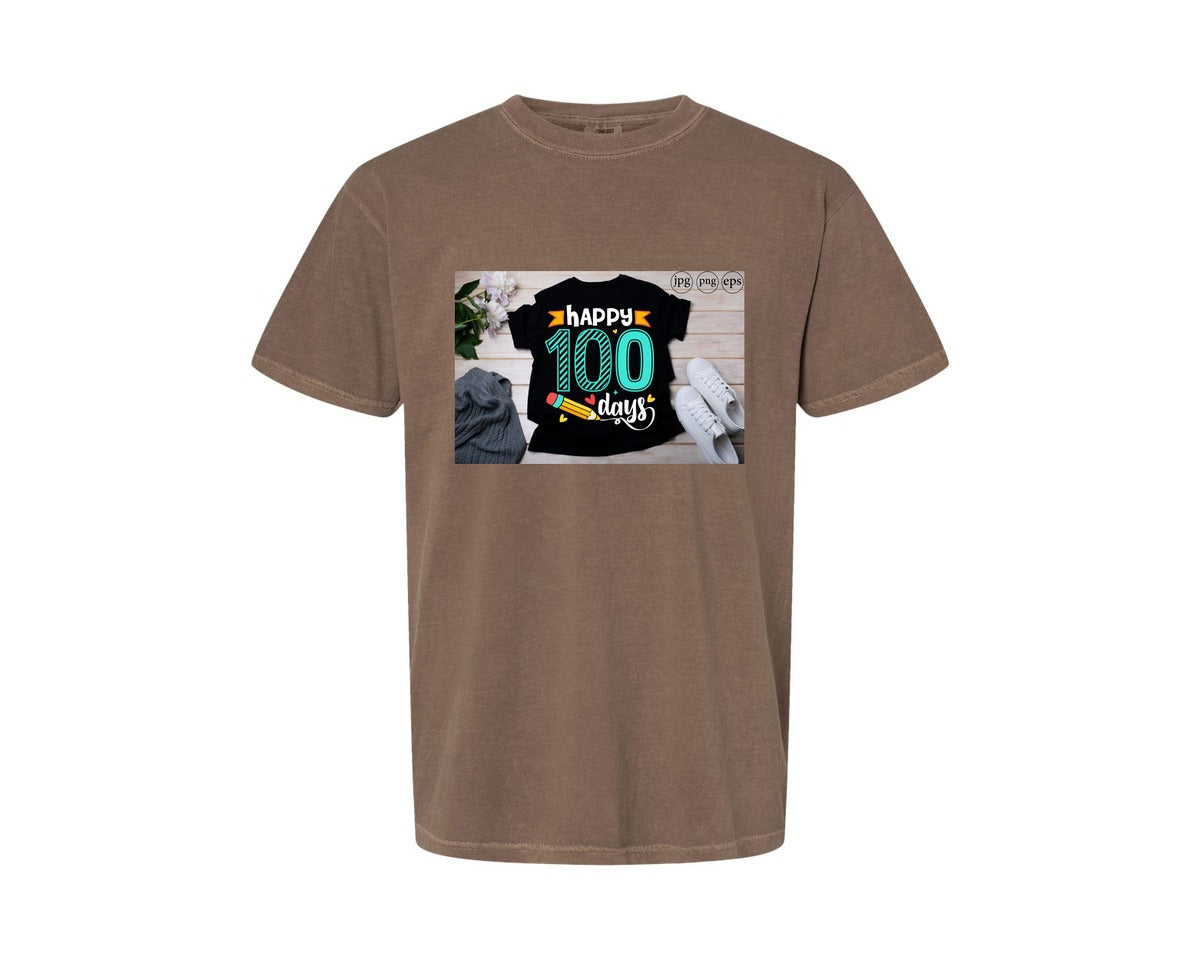 brand:Comfort Colors|color:Espresso|100 Days Of School Shirt 10 Graphic T-Shirt