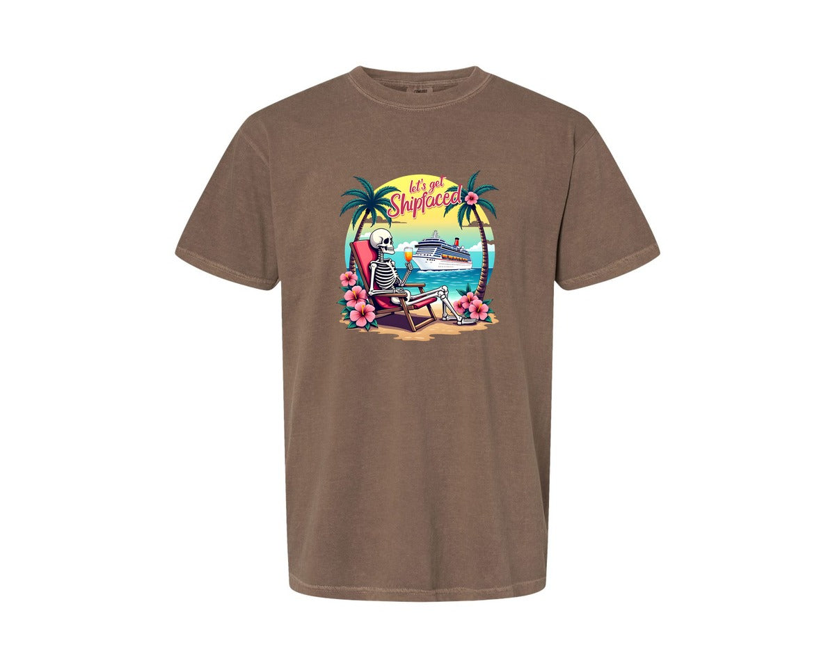 brand:Comfort Colors|color:Espresso|Cruise Lets Get Shipfaced Graphic T-Shirt