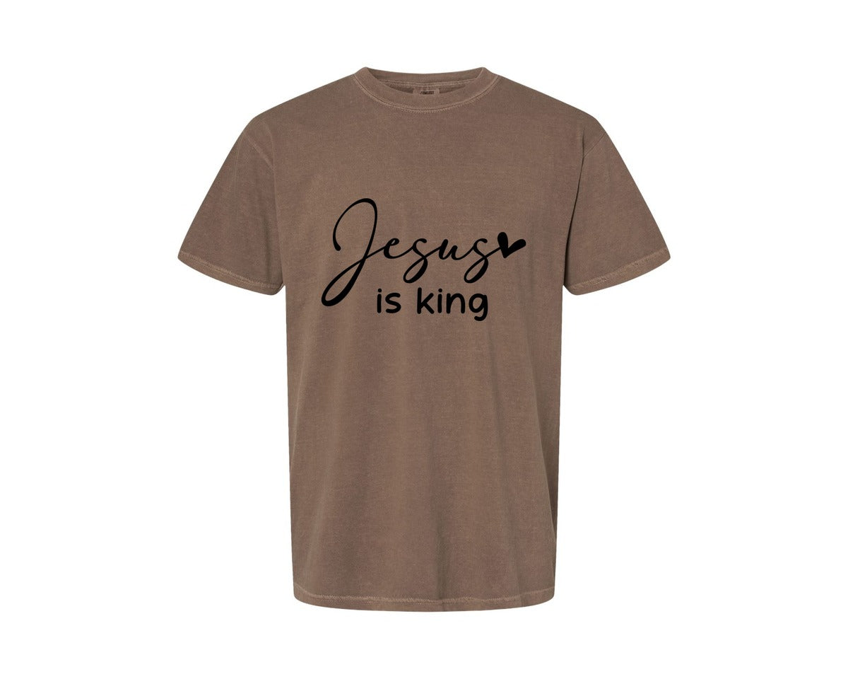 brand:Comfort Colors|color:Espresso|Jesus Is King Jesus Christian 3 Graphic T-Shirt