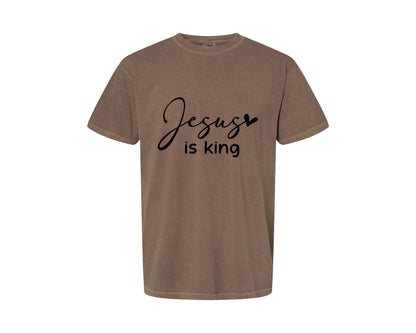 brand:Comfort Colors|color:Espresso|Jesus Is King Jesus Christian 3 Graphic T-Shirt
