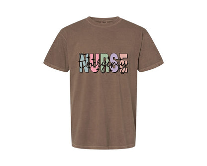 brand:Comfort Colors|color:Espresso|Er Nurse Design Emergency Nurse Graphic T-Shirt