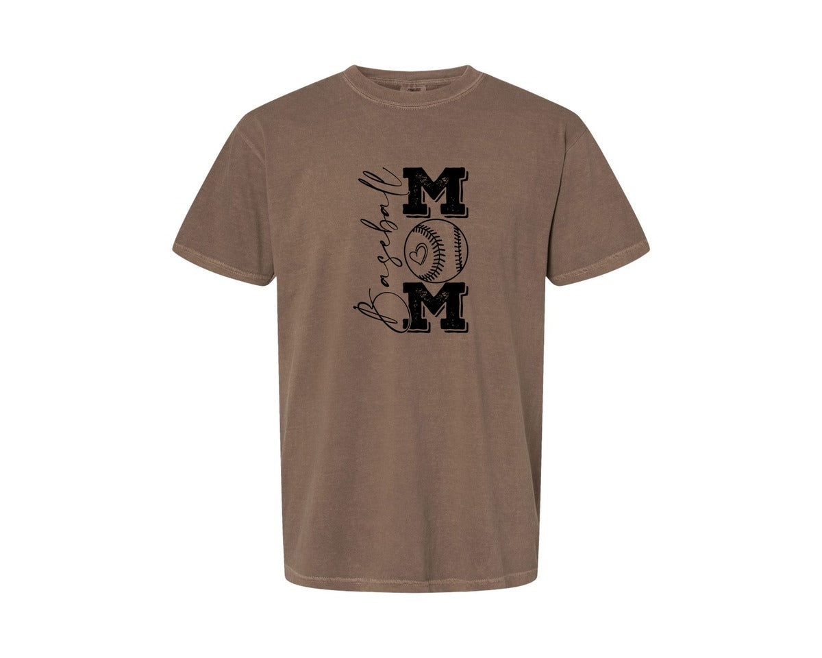 brand:Comfort Colors|color:Espresso|Baseball Mama 16 Graphic T-Shirt