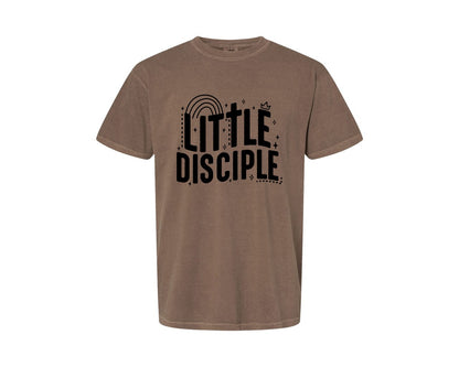 brand:Comfort Colors|color:Espresso|Retro Little Disciple Tshirt Kids Graphic T-Shirt