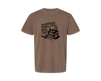 brand:Comfort Colors|color:Espresso|Psychological Thriller Book Club T S Graphic T-Shirt