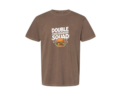 brand:Comfort Colors|color:Espresso|Double Cheeseburger Squad T Shirt Design 2 Graphic T-Shirt