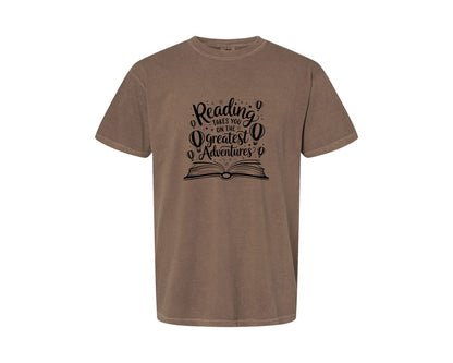 brand:Comfort Colors|color:Espresso|Reading Takes You On The Greatest Advent 4 Graphic T-Shirt