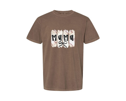 brand:Comfort Colors|color:Espresso|Coquette Baseball Mama 2 Graphic T-Shirt