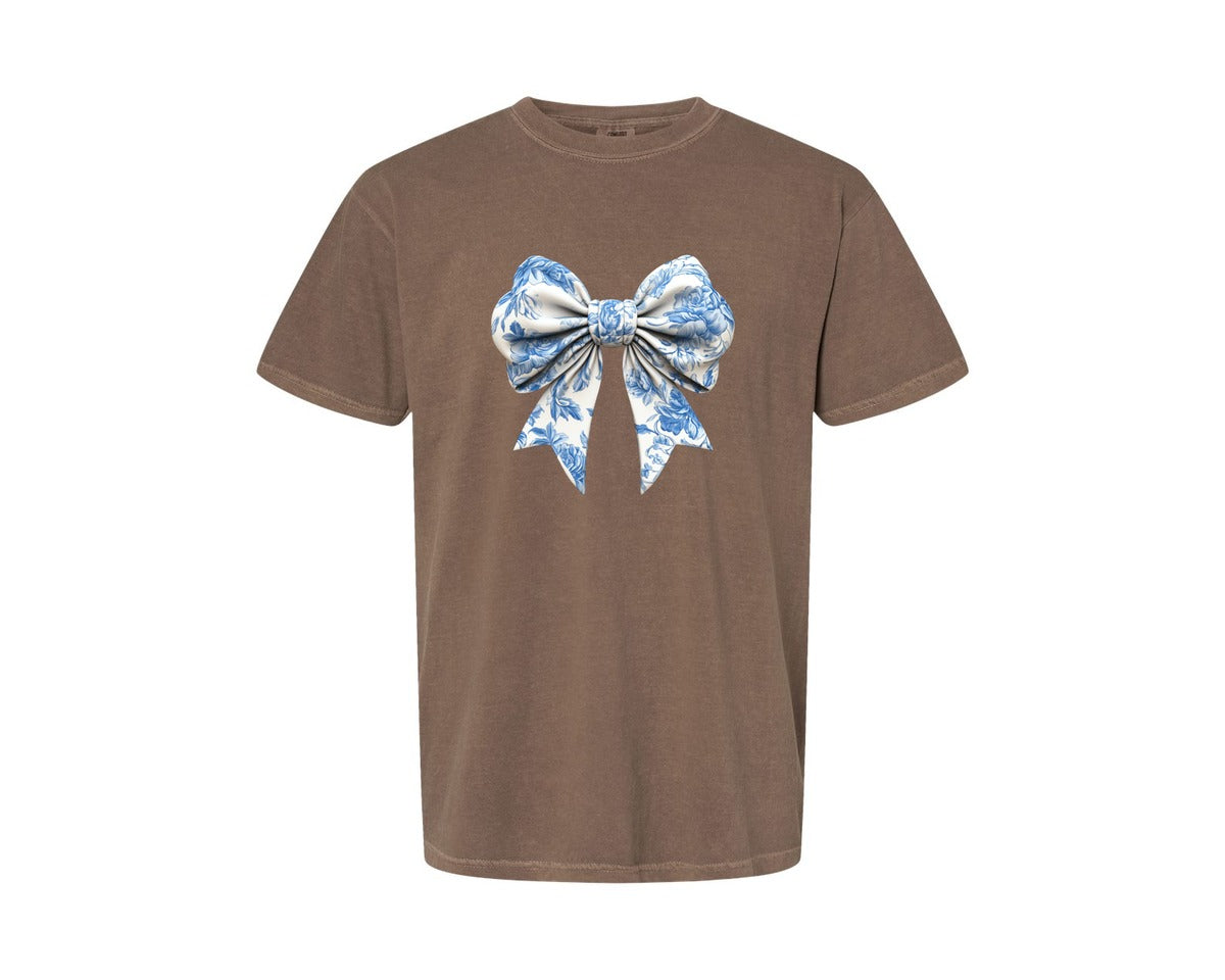 brand:Comfort Colors|color:Espresso|Bow Bow T Shirt Design Graphic T-Shirt