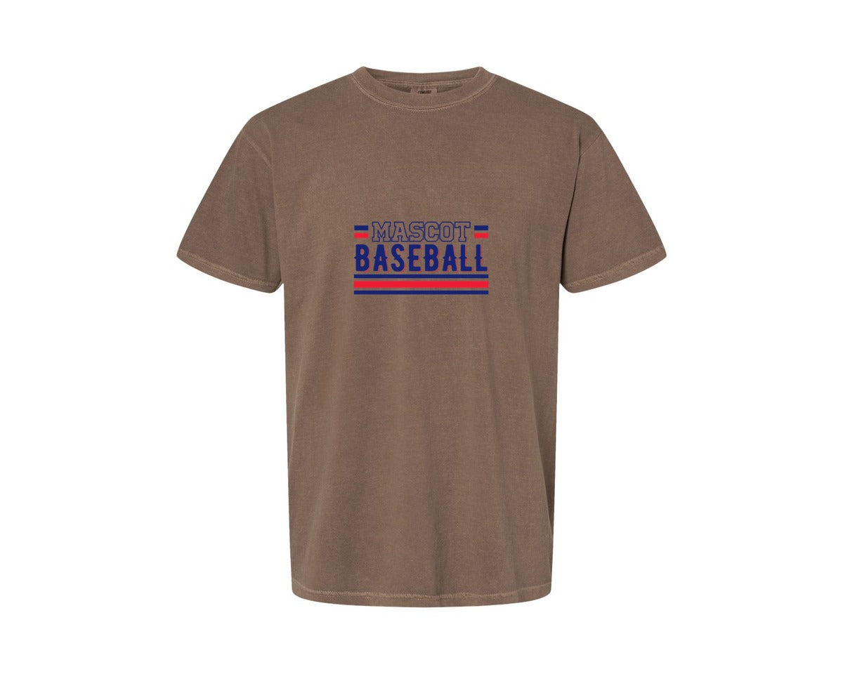brand:Comfort Colors|color:Espresso|Baseball Team Baseball Mom 2 Graphic T-Shirt