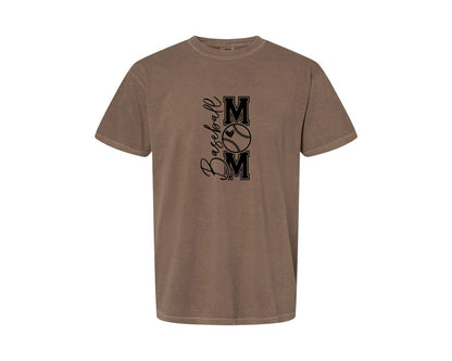 brand:Comfort Colors|color:Espresso|Baseball Mom Baseball Mom 2 Graphic T-Shirt