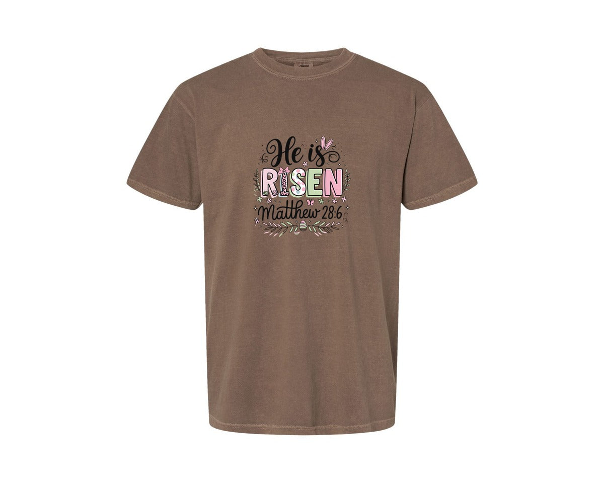 brand:Comfort Colors|color:Espresso|Religious Easter Graphic T-Shirt