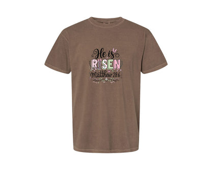 brand:Comfort Colors|color:Espresso|Religious Easter Graphic T-Shirt