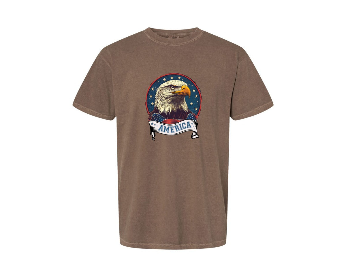brand:Comfort Colors|color:Espresso|4Th Of July Patriotic America Graphic T-Shirt