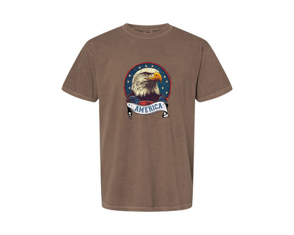 brand:Comfort Colors|color:Espresso|4Th Of July Patriotic America Graphic T-Shirt