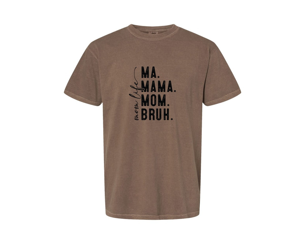 brand:Comfort Colors|color:Espresso|Ma Mama Mom Bruh Mothers Day 4 Graphic T-Shirt