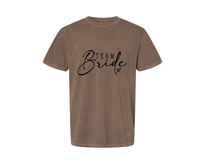 brand:Comfort Colors|color:Espresso|Team Bride Bridal Party Graphic T-Shirt