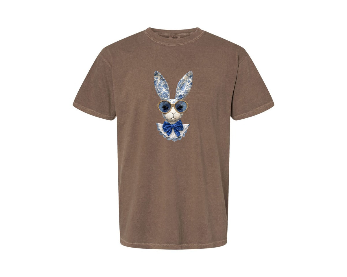 brand:Comfort Colors|color:Espresso|Cute Bunny T Shirt Bunny 2 Graphic T-Shirt