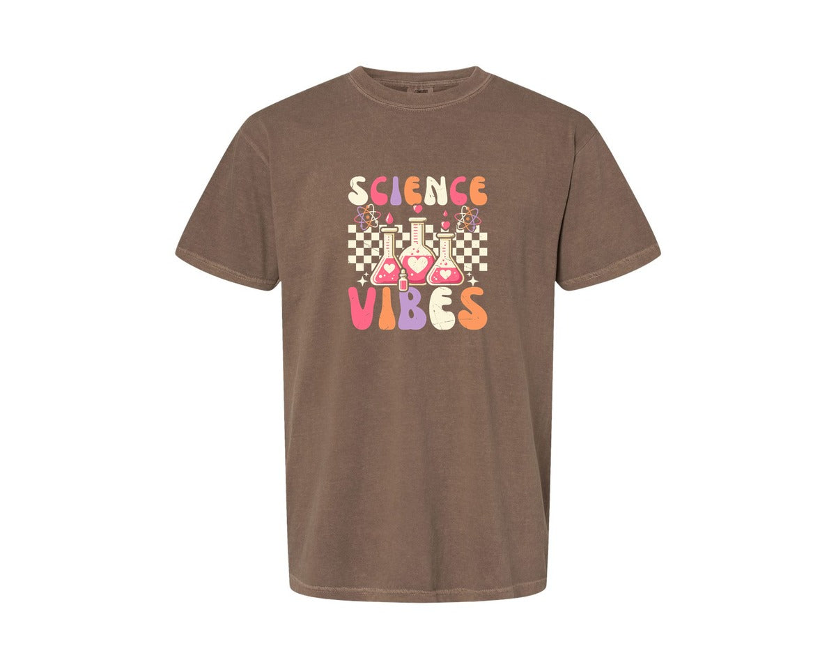 brand:Comfort Colors|color:Espresso|Groovy Science Vibes Chemistry T Shirt Graphic T-Shirt