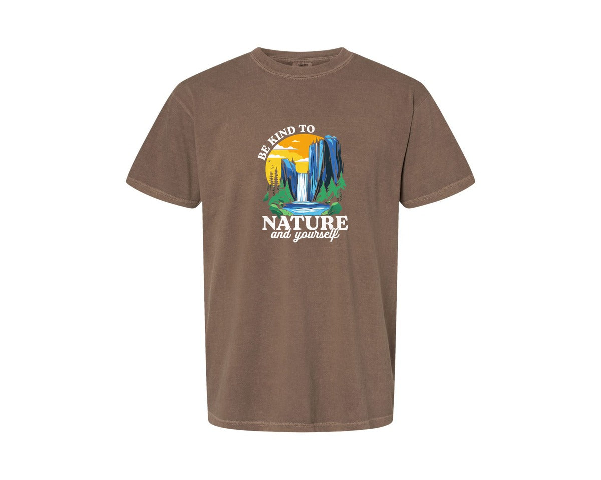 brand:Comfort Colors|color:Espresso|Be Kind To Nature And Yourself Graphic T-Shirt