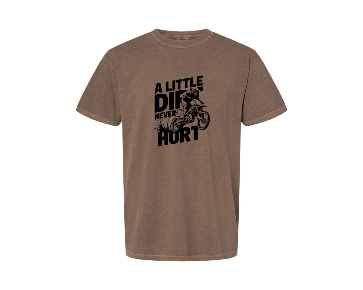 brand:Comfort Colors|color:Espresso|A Little Dirt Never Hurt T Shirt Des Graphic T-Shirt
