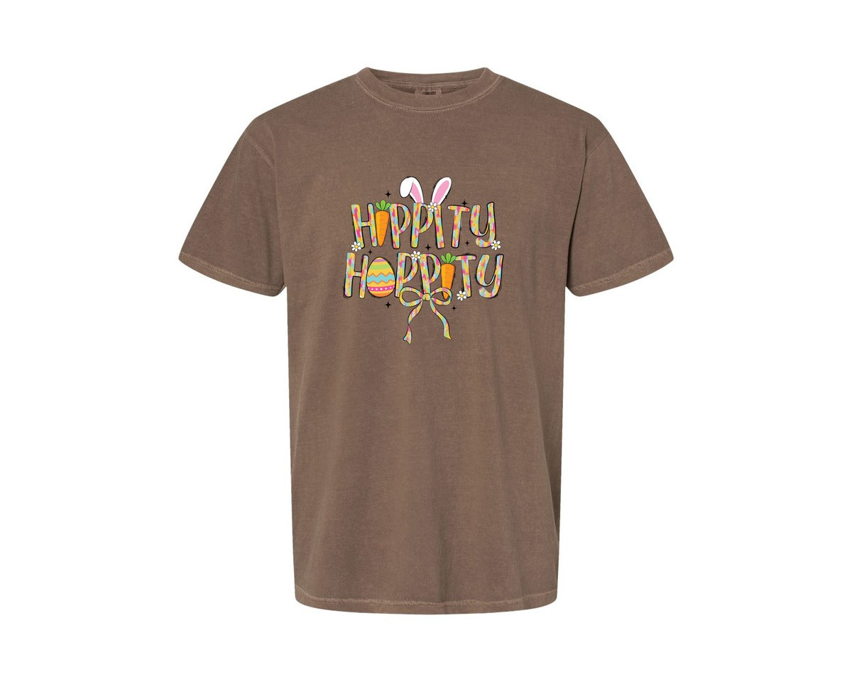 brand:Comfort Colors|color:Espresso|Hippity Hoppity Easter 2 Graphic T-Shirt