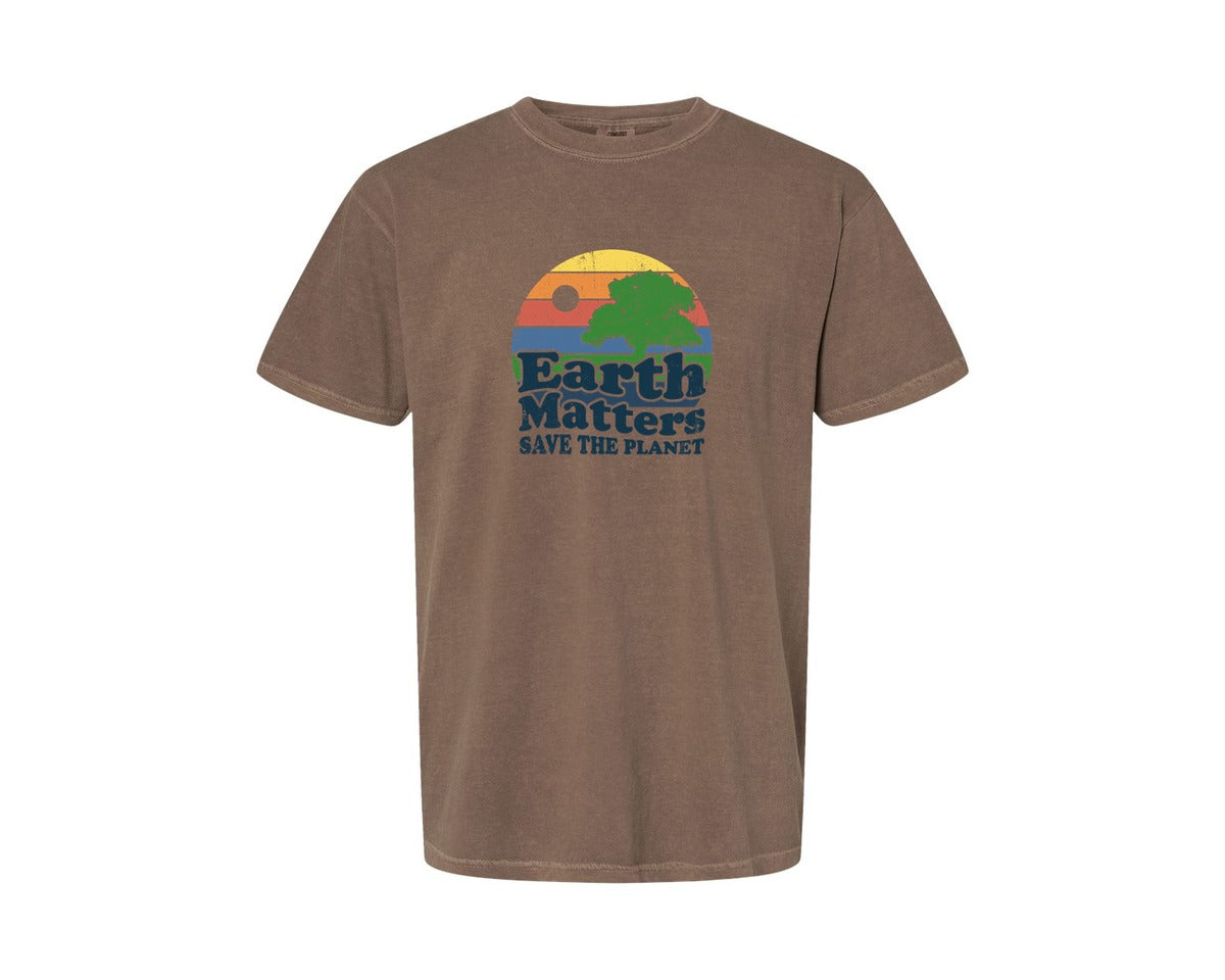 brand:Comfort Colors|color:Espresso|Earth Matters Save The Planet T Shirt Graphic T-Shirt