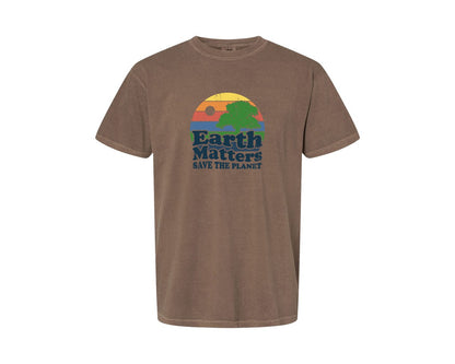 brand:Comfort Colors|color:Espresso|Earth Matters Save The Planet T Shirt Graphic T-Shirt
