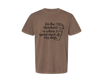 brand:Comfort Colors|color:Espresso|On The Bleachers Sports Mom Graphic T-Shirt