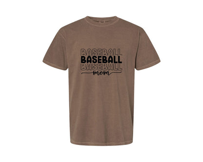 brand:Comfort Colors|color:Espresso|Baseball Mom Baseball Mom 3 Graphic T-Shirt