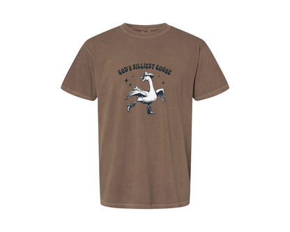 brand:Comfort Colors|color:Espresso|Gods Silliest Cowboy Goose Dancing Shir Graphic T-Shirt