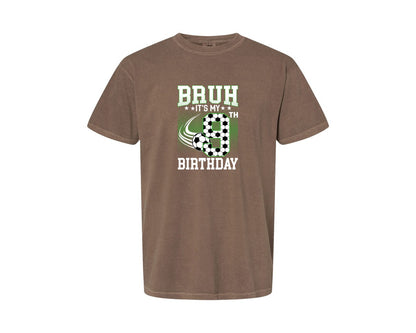 brand:Comfort Colors|color:Espresso|Bruh Its My 9Th Birthday Soccer T Shirt Graphic T-Shirt