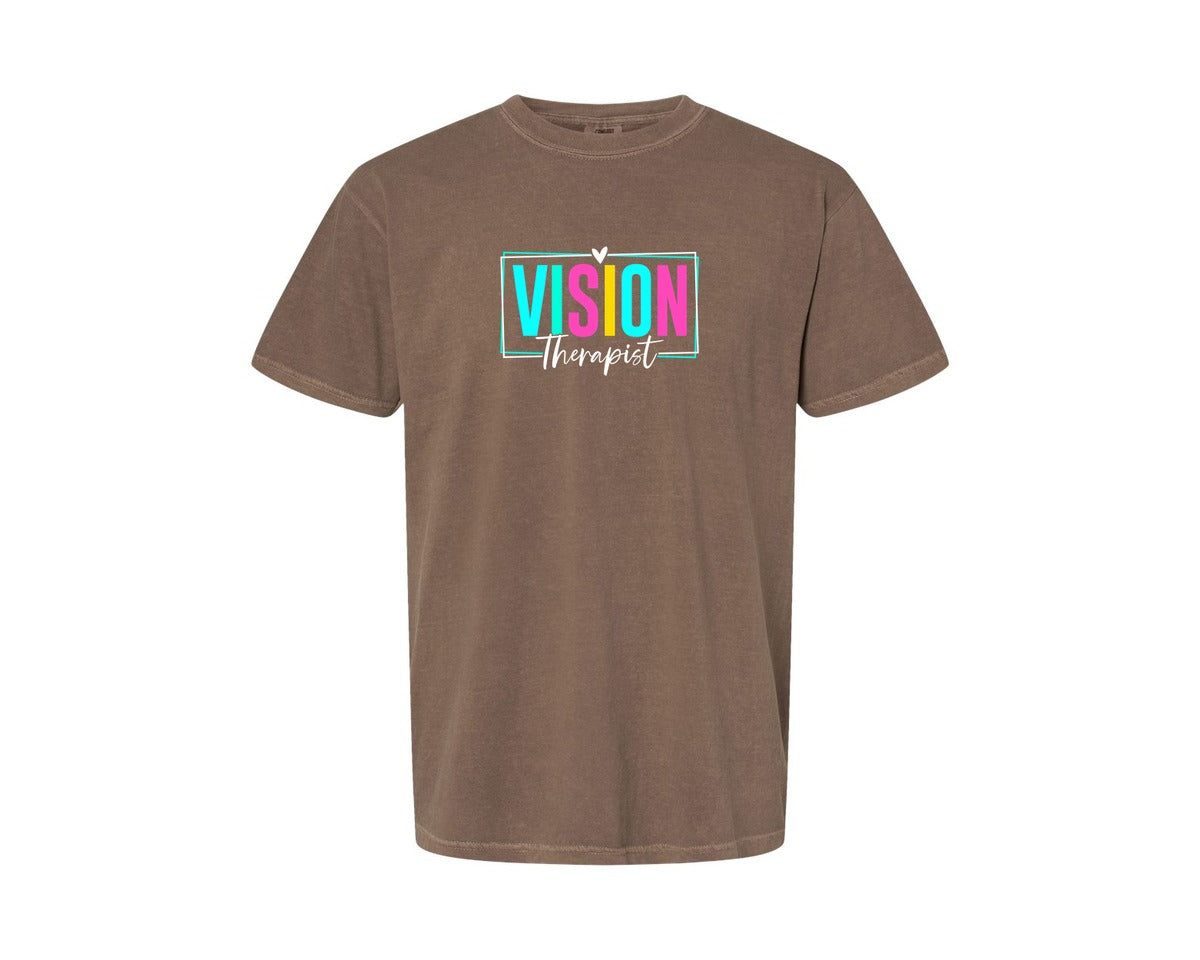brand:Comfort Colors|color:Espresso|Vision Therapist Therapy Career T Shirt Graphic T-Shirt