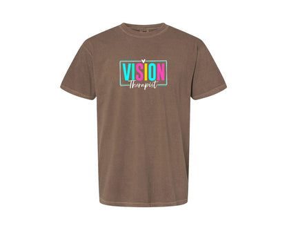 brand:Comfort Colors|color:Espresso|Vision Therapist Therapy Career T Shirt Graphic T-Shirt