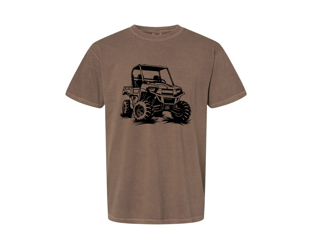 brand:Comfort Colors|color:Espresso|Atv Atv Riding Graphic T-Shirt