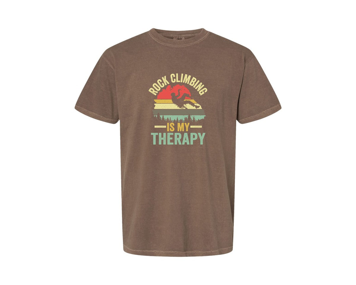 brand:Comfort Colors|color:Espresso|Rock Climbing Graphic 2 Graphic T-Shirt