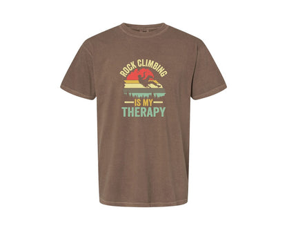 brand:Comfort Colors|color:Espresso|Rock Climbing Graphic 2 Graphic T-Shirt