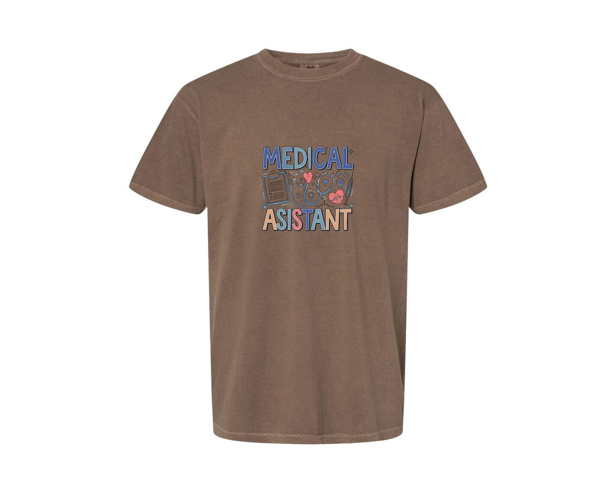 brand:Comfort Colors|color:Espresso|Medical Assistant 7 Graphic T-Shirt