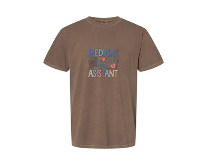 brand:Comfort Colors|color:Espresso|Medical Assistant 7 Graphic T-Shirt