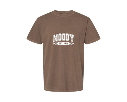 brand:Comfort Colors|color:Espresso|Moody Est 7Am Sarcastic 4 Graphic T-Shirt