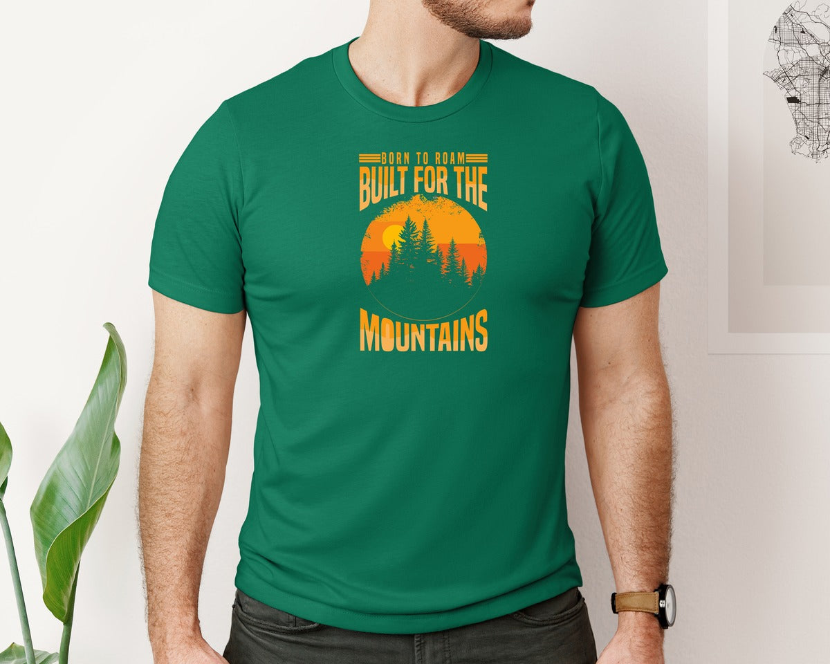 brand:Bella Canvas|color:Evergreen|Wild Life Experience Mountain Hiking Tee 6 Graphic T-Shirt