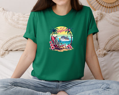 brand:Bella Canvas|color:Evergreen|Cruise Lets Get Shipfaced Graphic T-Shirt