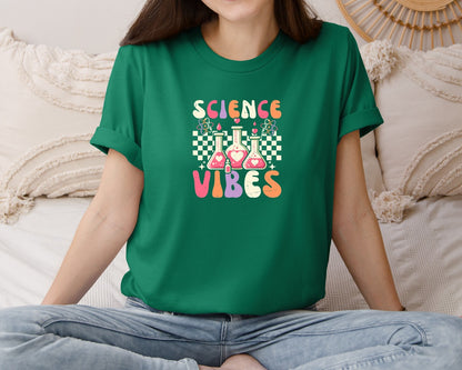 brand:Bella Canvas|color:Evergreen|Groovy Science Vibes Chemistry T Shirt Graphic T-Shirt