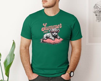 brand:Bella Canvas|color:Evergreen|Summer Vibes Highland Cow Shirt Graphic T-Shirt