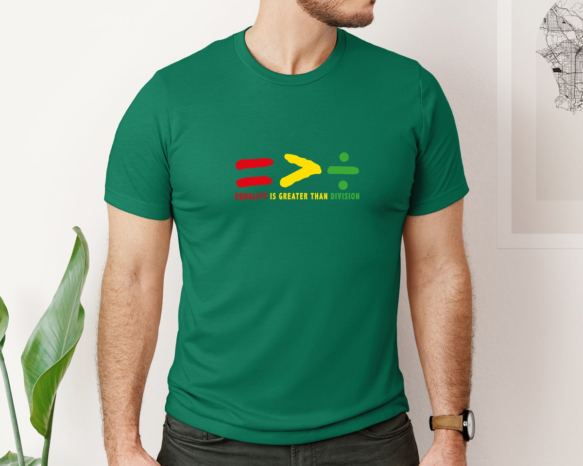 brand:Bella Canvas|color:Evergreen|Equality Is Greater Than Division B Graphic T-Shirt