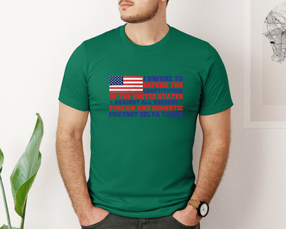brand:Bella Canvas|color:Evergreen|Foxtrot Delta Tango Resistance Graphic T-Shirt