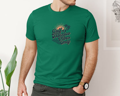 brand:Bella Canvas|color:Evergreen|Gulf Of Mexico Vibes Only 4 Graphic T-Shirt