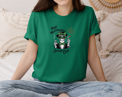 brand:Bella Canvas|color:Evergreen|High Maintenance Social Club 4 Graphic T-Shirt